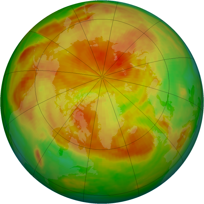 Arctic ozone map for 28 April 1986